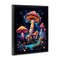 Stupell Industries Psychedelic Mushroom Scene Framed Floater Canvas Wall Art Design by Nina Blue